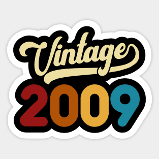 2009 Vintage Gift 11th Birthday Retro Style Sticker